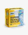 Diapers Large Package - Half Side View Mockup