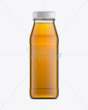 Clear Bottle W/ Apple Juice Mockup