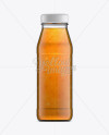 Clear Bottle W/ Orange Smoothie Mockup