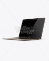 Apple MacBook Gold Mockup - 3/4 Right View