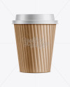 Kraft Coffee Cup W/ Lid Mockup