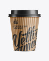 Kraft Coffee Cup W/ Lid Mockup