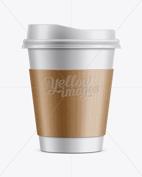 Paper Cup With Sleeve Mockup