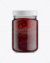 Glass Jar W/ Cherry Jam Mock-up