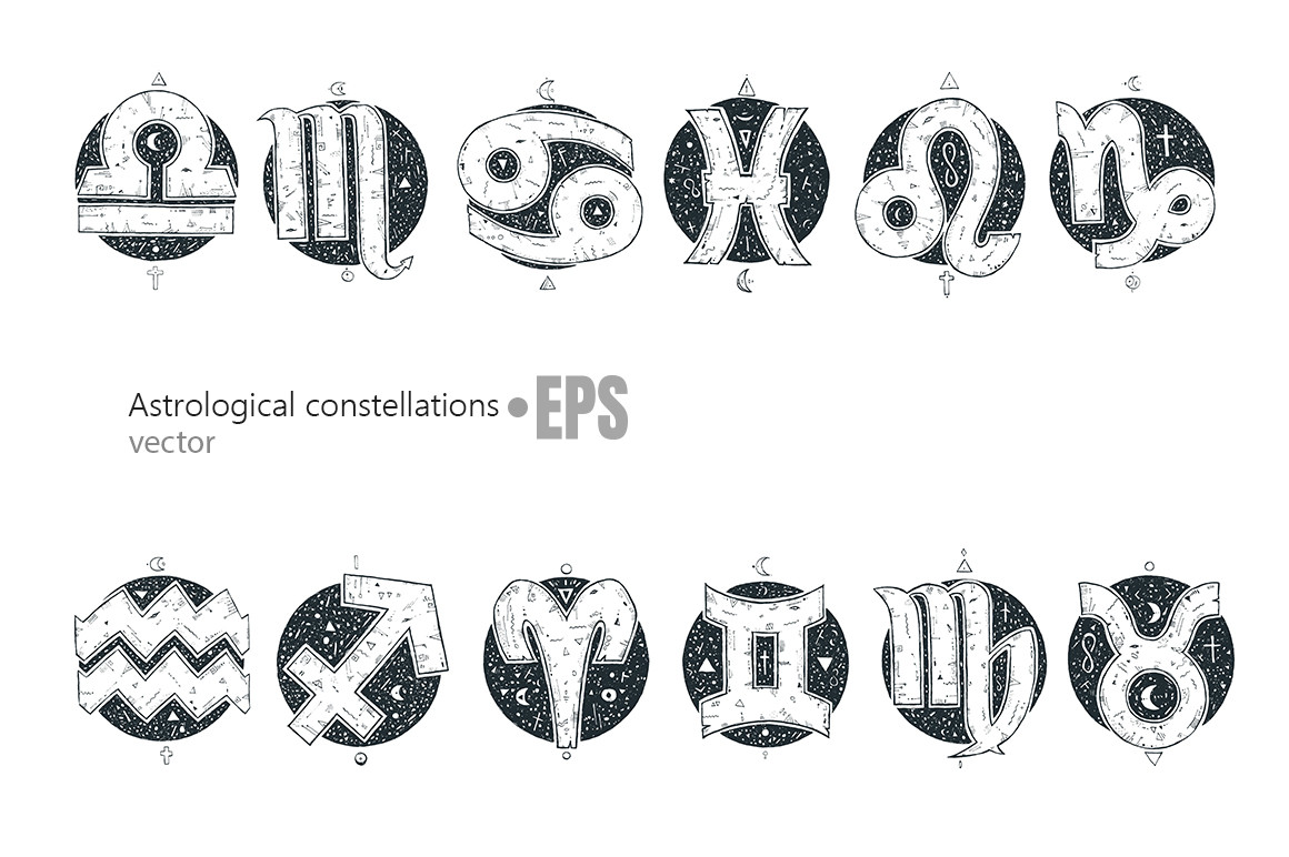 Hand drawn zodiac signs Hand drawn zodiac signs