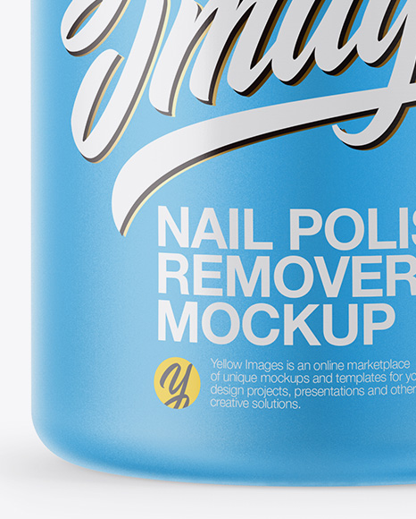 Nail Polish Remover Bottle Mockup - Front View