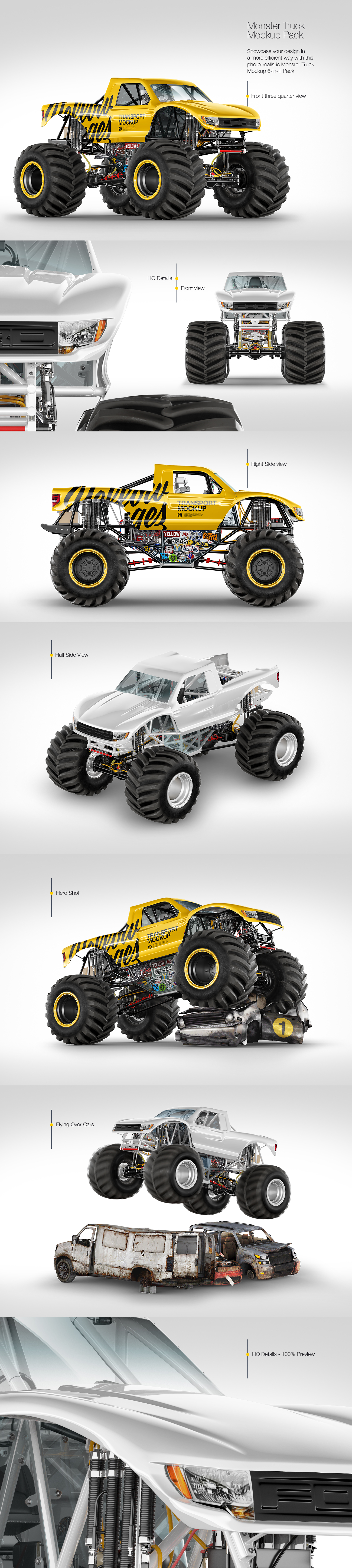 Monster Truck Mockup Pack Monster Truck Mockup Pack