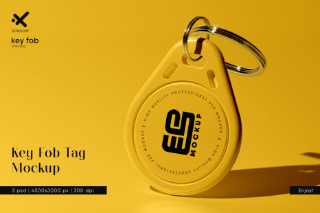 Key Fob Tag Mockup - Ring