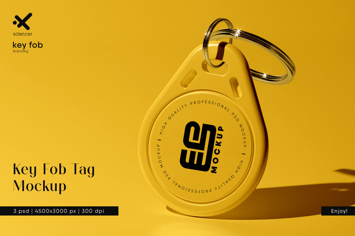 Key Fob Tag Mockup Key Fob Tag Mockup