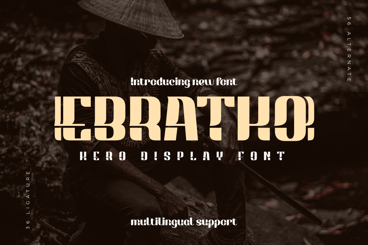 EBRATHO | Display Hero Font