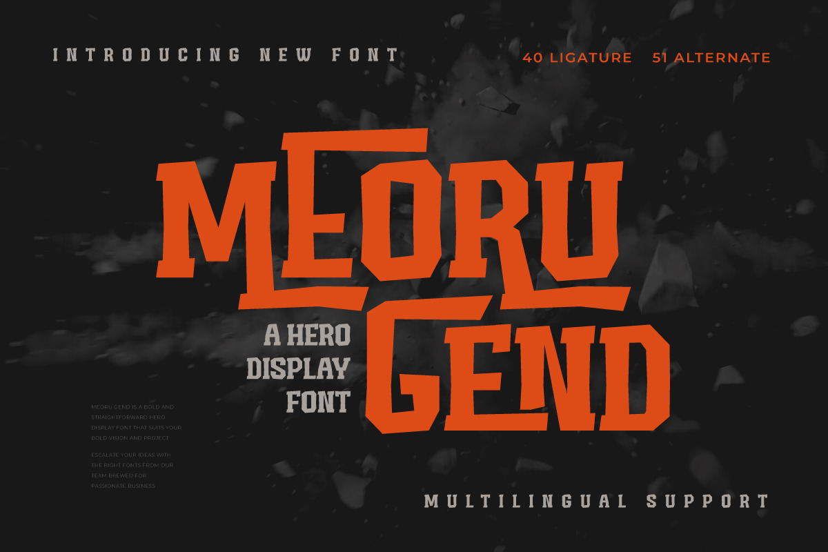 MEORU GEND | Display Hero Font MEORU GEND | Display Hero Font