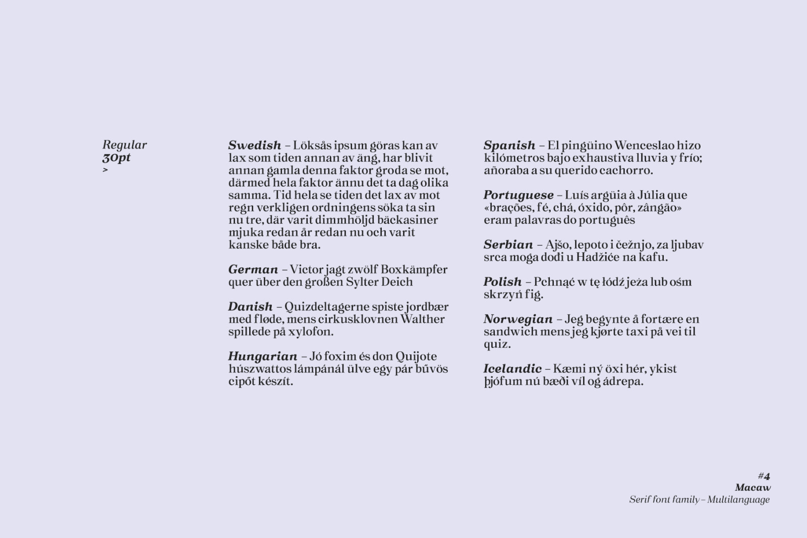 Macaw Sans Typeface Macaw Sans Typeface