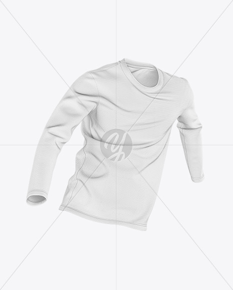 Men’s Long Sleeve T-Shirt with Round Neck Mockup