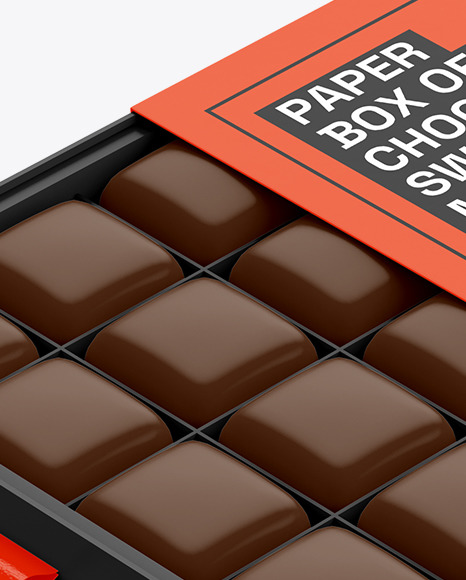 Box of Chocolate Sweets Mockup