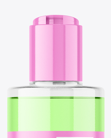 Clear Cosmetic Bottle Mockup