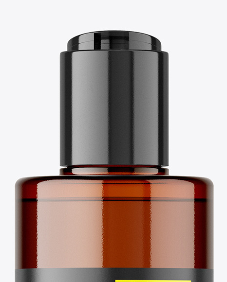 Amber Cosmetic Bottle Mockup