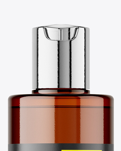 Amber Cosmetic Bottle Mockup