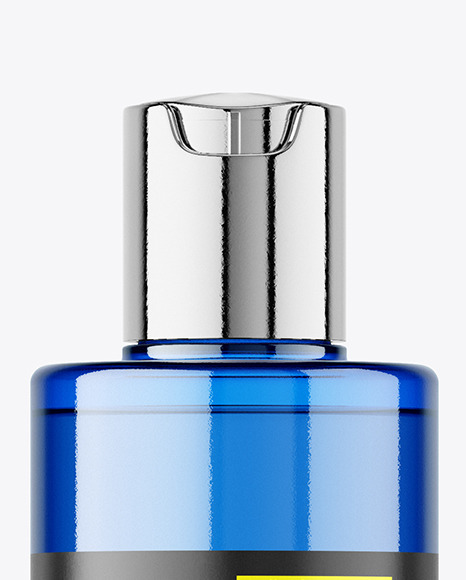 Blue Cosmetic Bottle Mockup