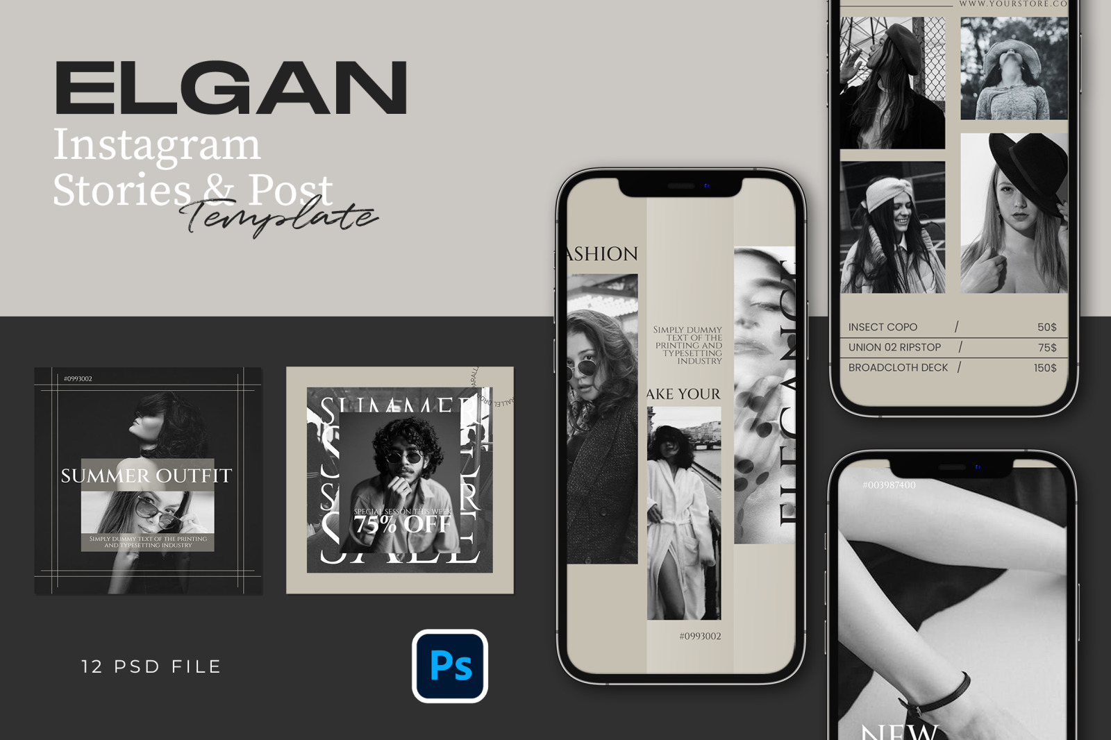 Hype Minimalis Instagram Template - ELGAN