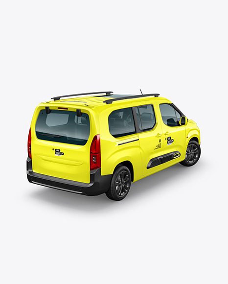 Van Mockup - Back Half Side View