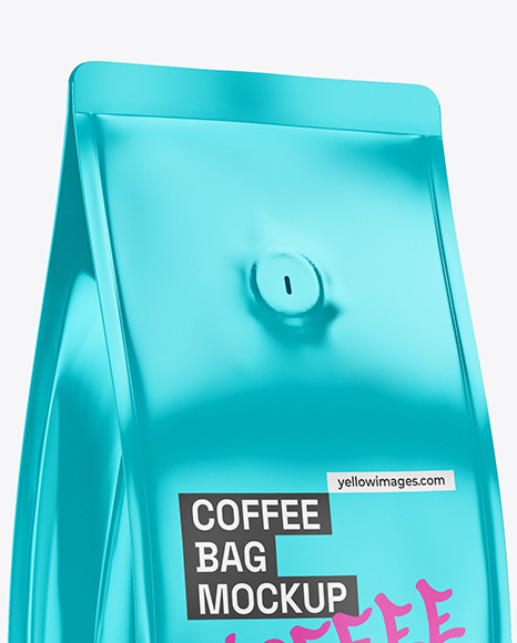 Metallic Coffee Bag Mockup