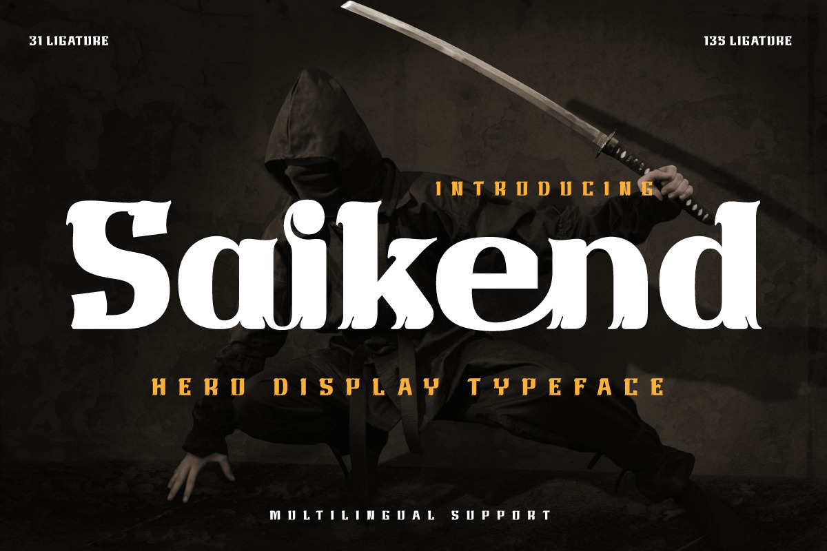 Saikend | Display Hero Font