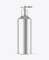 Matte Metallic Cosmetic Bottle With Pump Mockup