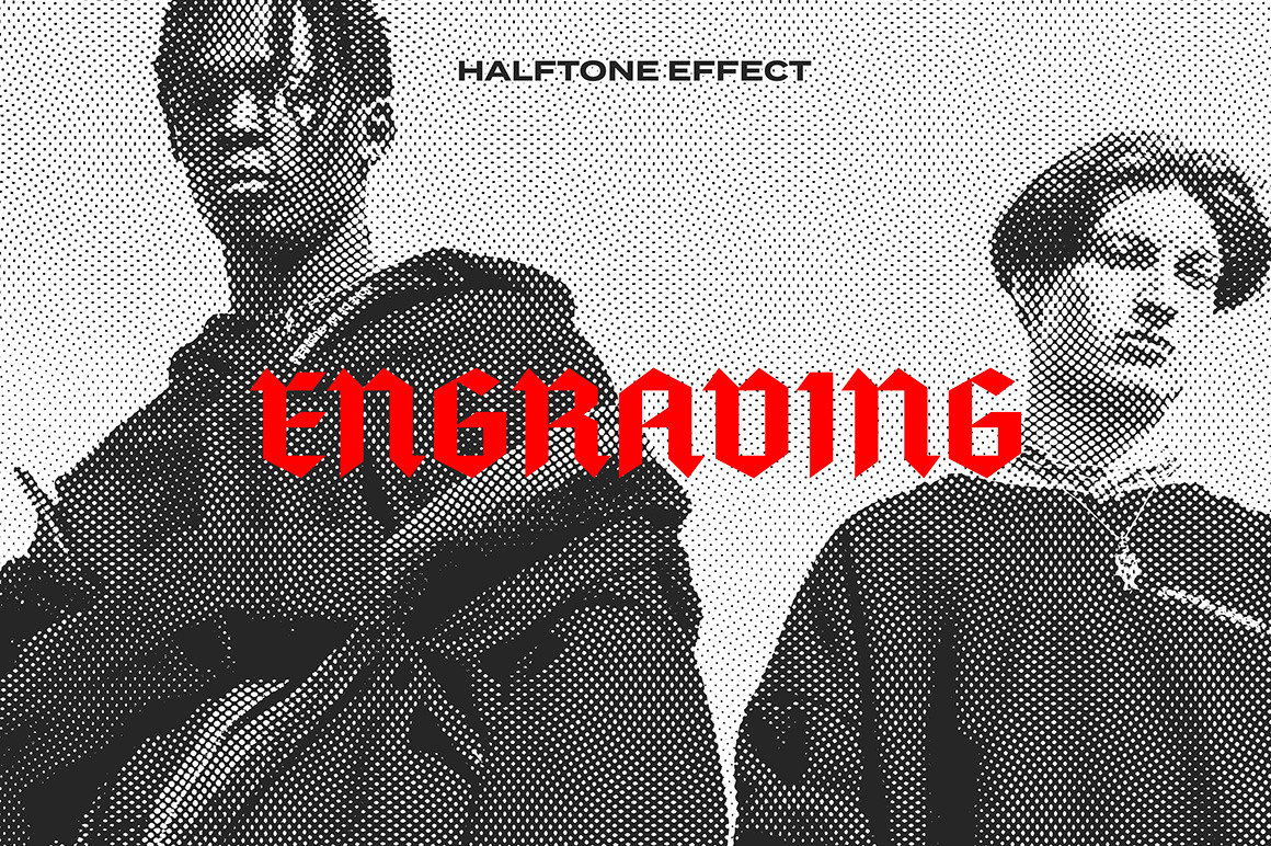 Engraving Halftone Effect Engraving Halftone Effect