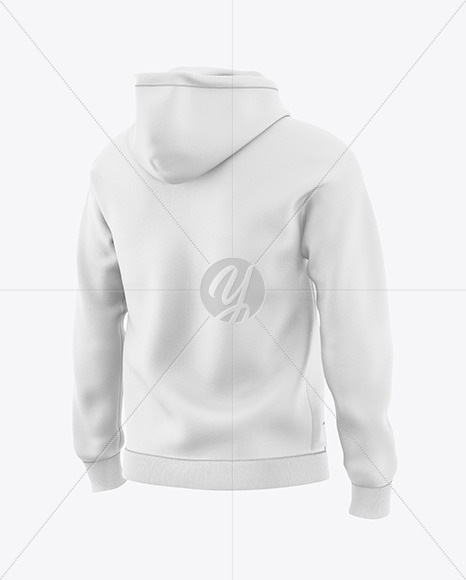 Men's Hoodie Mockup - Back Half Side View