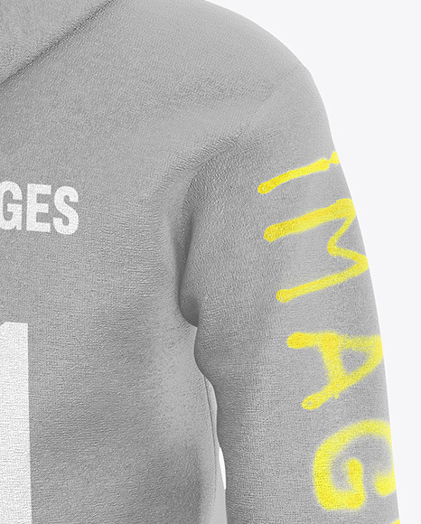 Melange Men's Hoodie Mockup - Half Side View