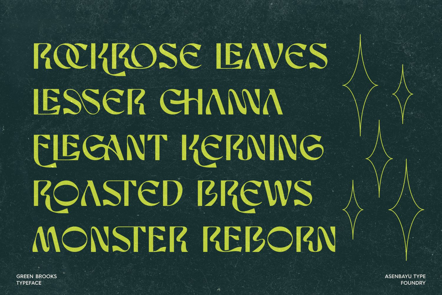 Green Brooks Typeface