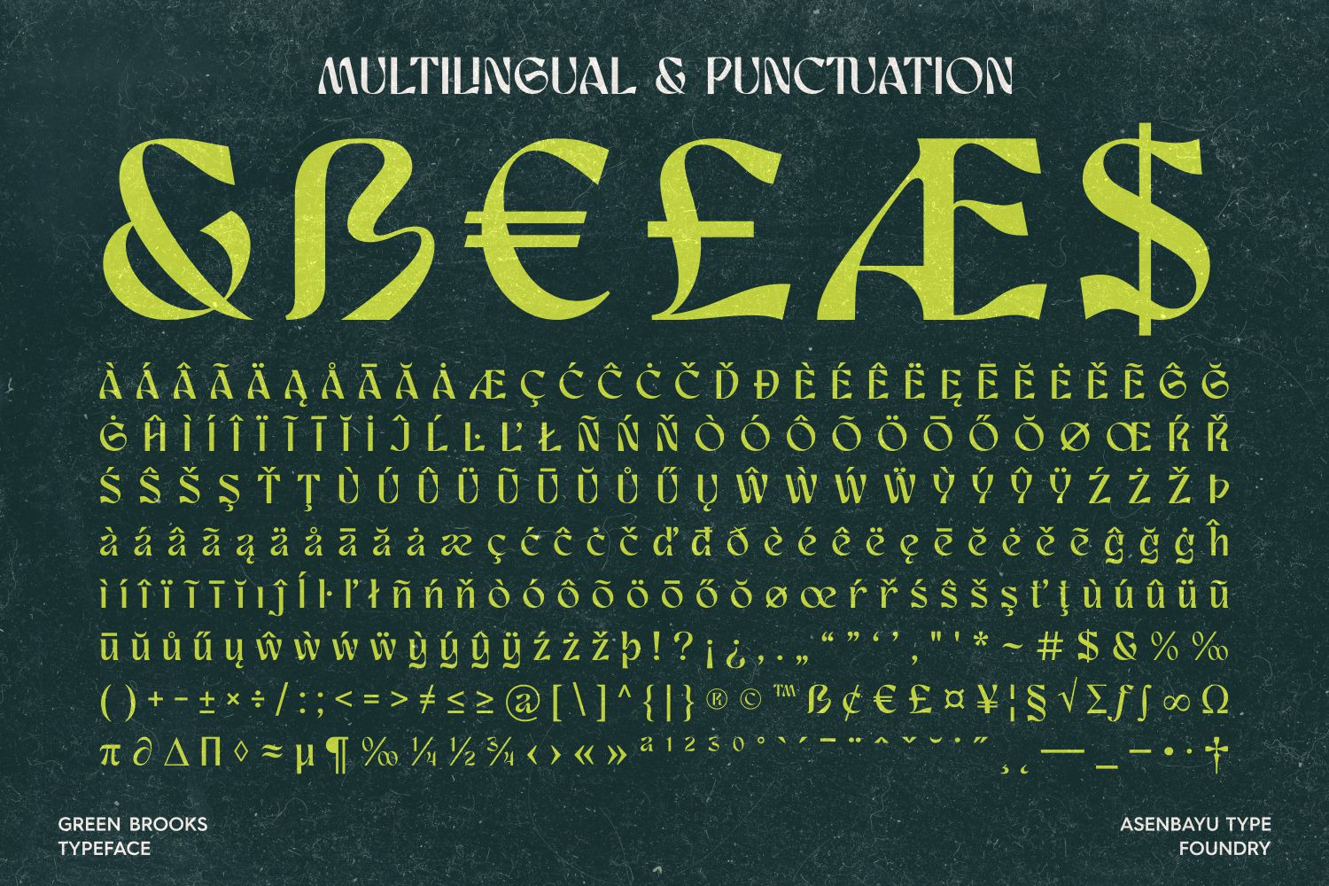 Green Brooks Typeface