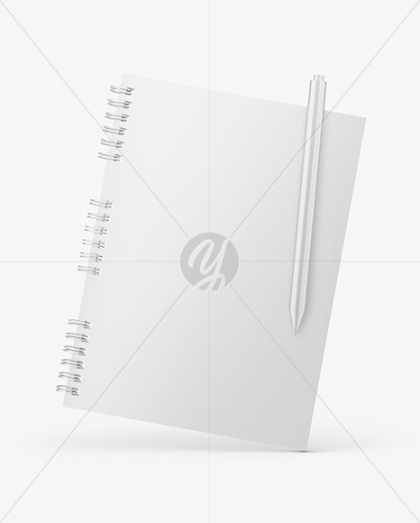 Notepad with Pen Mockup