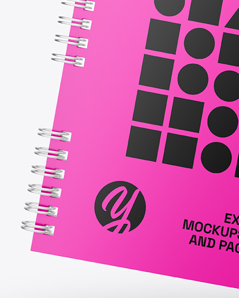 Glossy Notepad with Pen Mockup