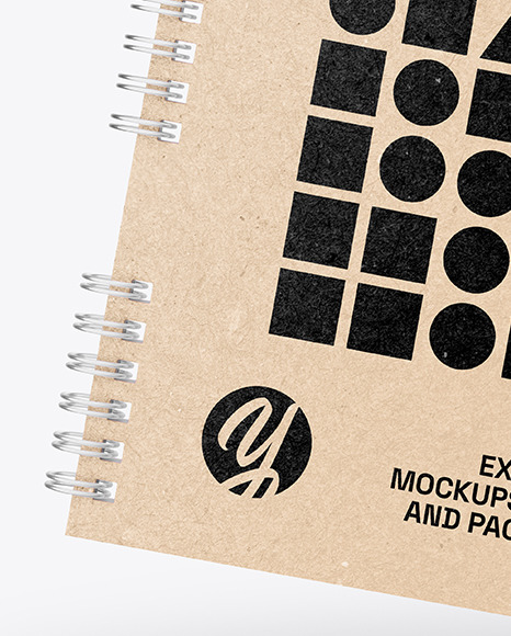 Kraft Notepad with Pen Mockup