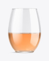 Orange Wine Glass Mockup