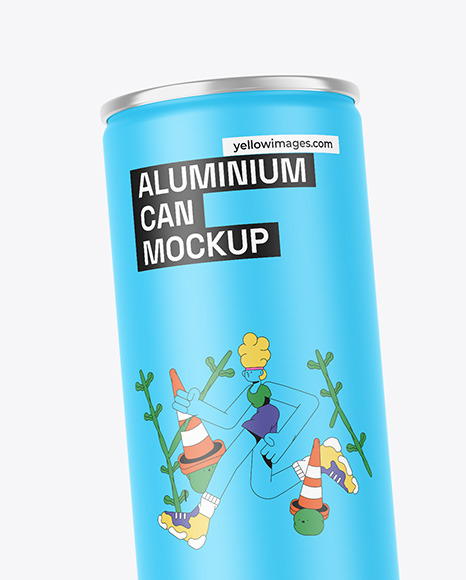 Three Cans W/ Matte Finish Mockup