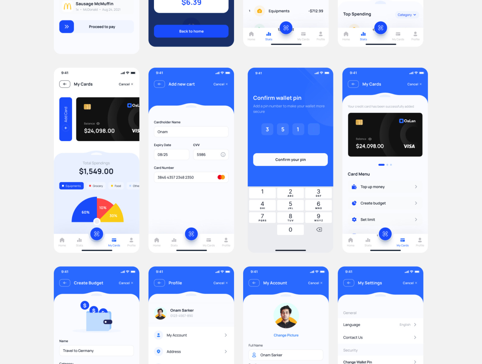 Oalan-Mobile Banking App Figma UI Template