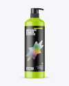 Glossy Cosmetic Bottle With Pump Mockup Glossy Cosmetic Bottle With Pump Mockup
