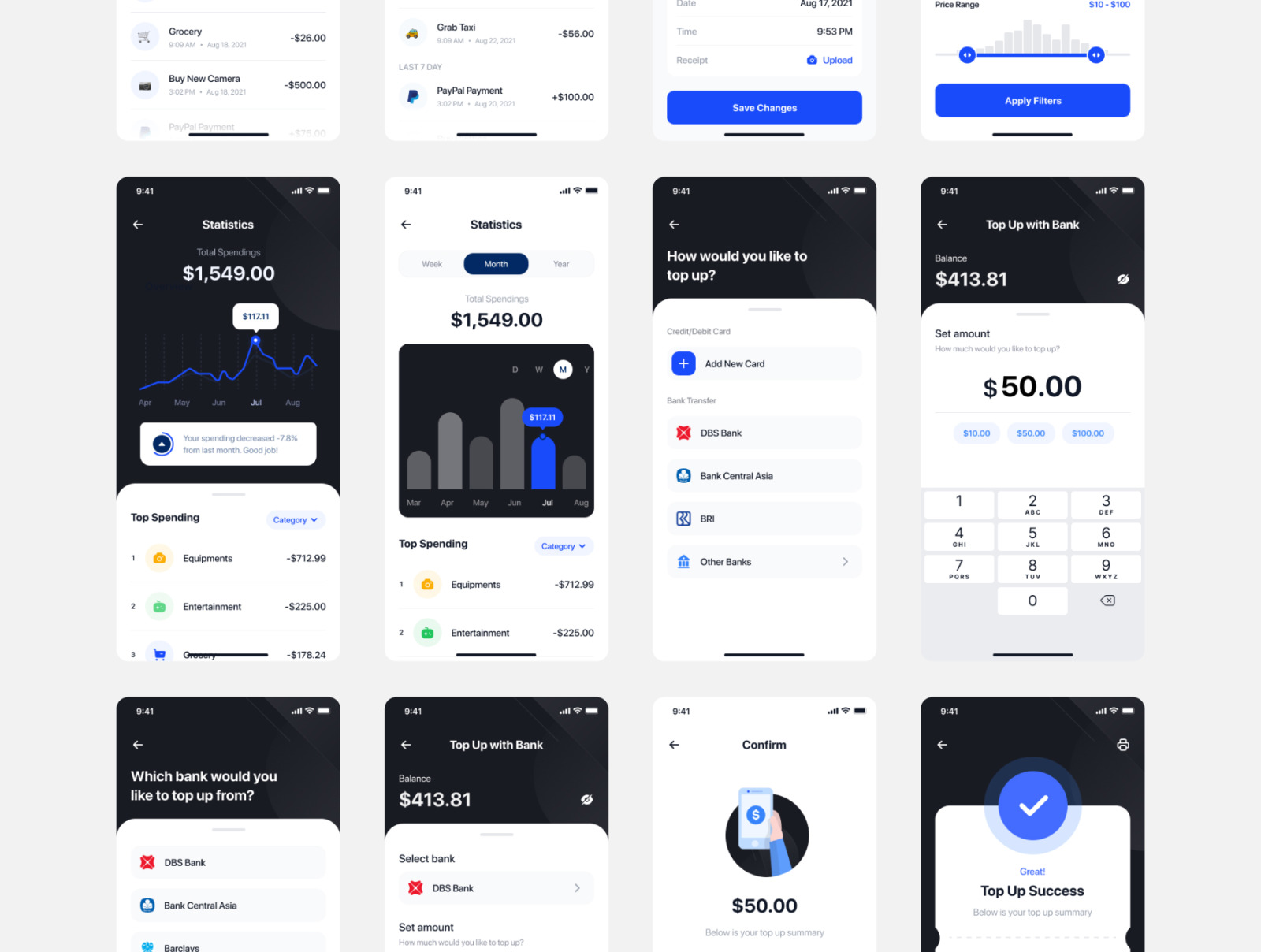 Bankgo - E Wallet App UI Kit