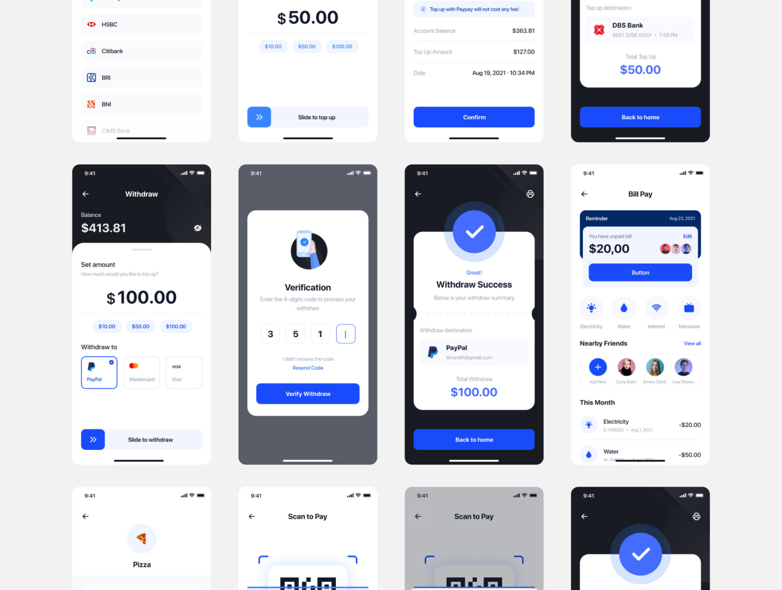 Bankgo - E Wallet App UI Kit