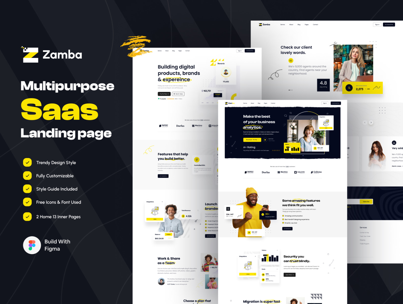 Zamba - Saas Website Figma Template Zamba - Saas Website Figma Template