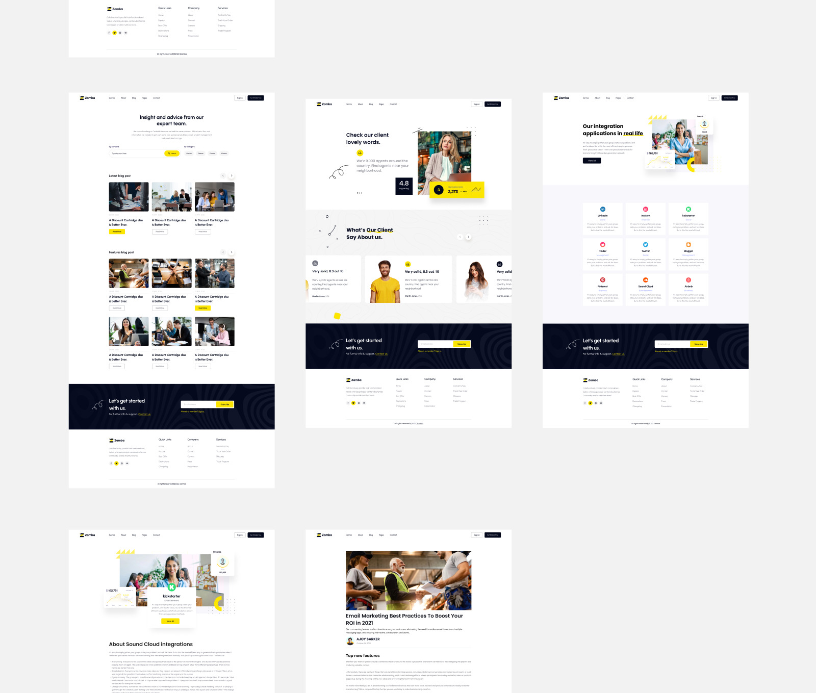 Zamba - Saas Website Figma Template Zamba - Saas Website Figma Template