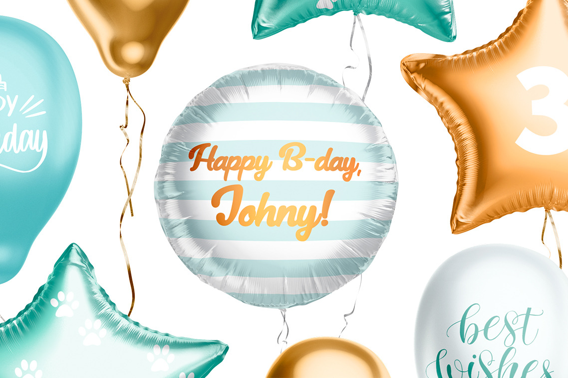 Balloon Shapes Mockups Set Balloon Shapes Mockups Set
