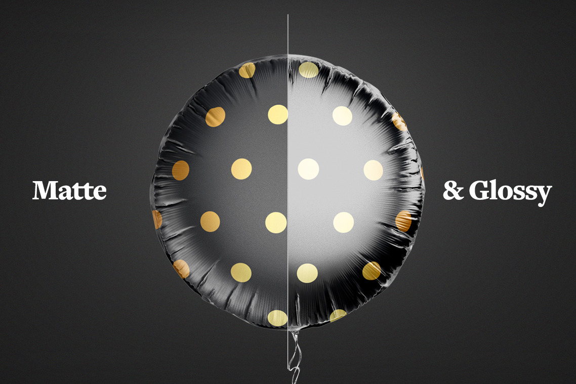 Balloon Shapes Mockups Set Balloon Shapes Mockups Set
