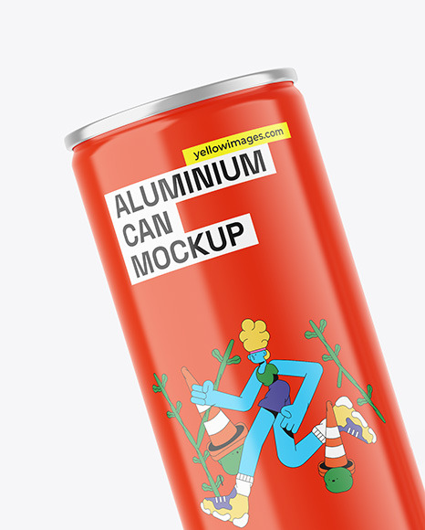 Three Cans W/ Glossy Finish Mockup