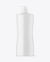 Glossy Cosmetic Bottle With Pump Mockup