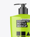 Glossy Cosmetic Bottle With Pump Mockup