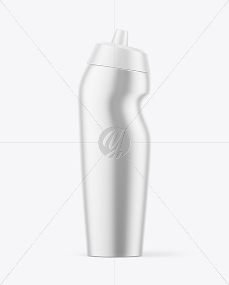 Matte Metallic Sport Bottle Mockup