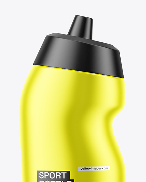 Matte Metallic Sport Bottle Mockup